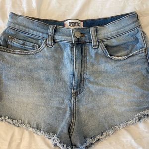 PINK high rise short shorts